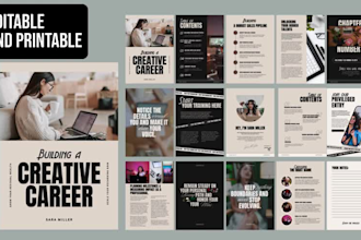 do professional branded PDF lead magnet, ebook and workbook