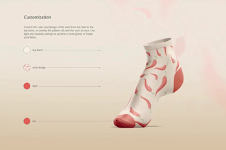 create photorealistic 3d socks rendering and promotional animation