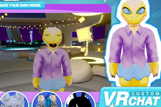 do custom vrchat avater vtchat character vrchat furry nsfw avater 3d model