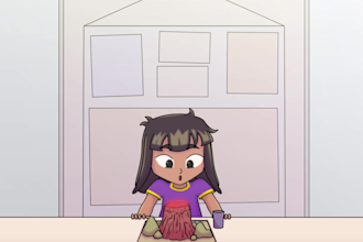 create a short custom 2d character animation