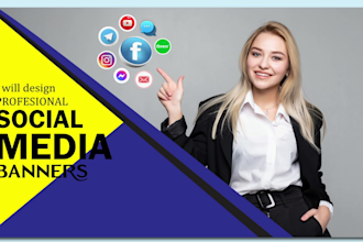 design professional banner, social media banner, and web banner