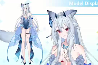 live2d vtuber model, vtuber rigging, 2d vtuber avatar vtuber commission rigging