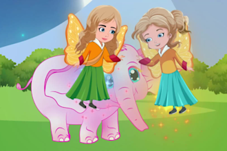 create 2d animated stories, kids cartoon animation children book