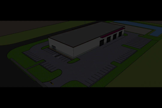 create 3d warehouse and industrial exterior rendering