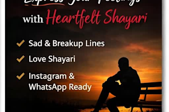 write emotional hindi shayari, sad poetry and breakup captions