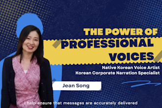 record an authentic korean voice over as a former radio dj