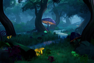unreal engine 5 fantasy environment 3d stylized low poly environment for game