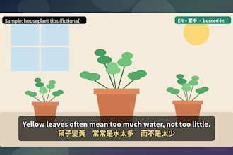 create english or chinese subtitles and srt files for youtube videos