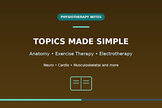 create physiotherapy study notes