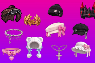 create roblox ugc hair and accessories, ready for upload