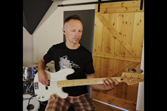 record professional live bass guitar for your song