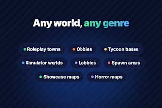 build a detailed roblox map, roleplay town or obby