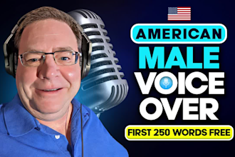 record a deep american male real human no ai voice over