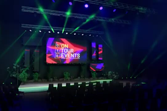 create epic 3d concert visuals, vj loops led wall stage stage