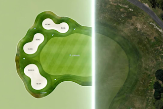 design a professional golf course map illustration