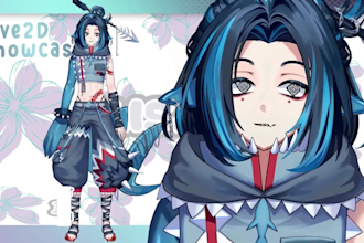 draw live2d vtuber model, 2d vtuber rigging, vtuber avatar, vtuber commission