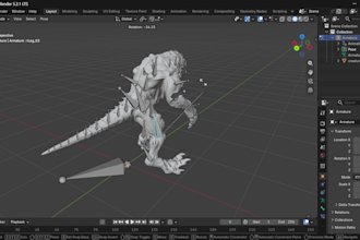 do creature modelling and rig for games and animation