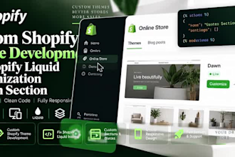 custom shopify theme development fix shopify liquid customization custom section