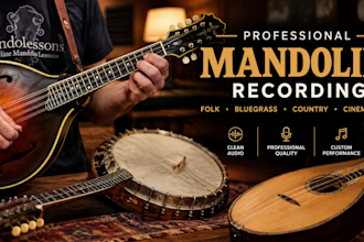 record mandolin, banjo and folk string instruments for your song