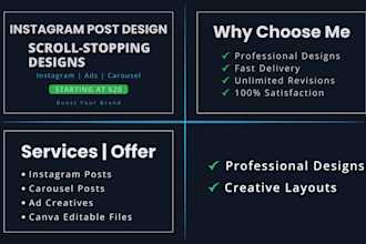 design instagram posts for coaches and brands