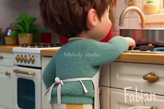 create a cute 3d character animation for your project