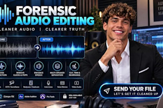 enhance forensic audio and remove noise to make speech clear