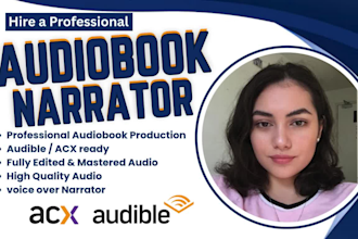 be your female amazon book audiobook narrator to acx audible for voice over