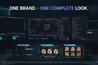 design animated twitch overlay stream package and twitch badges