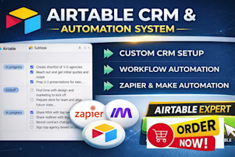setup airtable make automation workflow airtable zapier crm expert