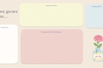 design a custom aesthetic desktop organizer wallpaper