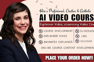 create online course video course elearning video synthesia heygen fliki ai