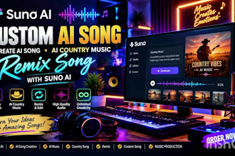 make custom ai song recreate ai song ai country music remix song with suno ai