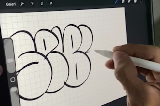 create a custom graffiti throw up design for your name or brand