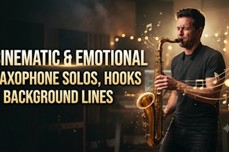 record cinematic and emotional saxophone solos, hooks and background lines
