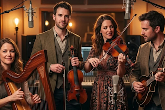 record violin, fiddle, mandolin, harp for your country music