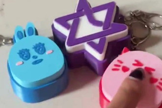 design custom 3d fidget clicker toy, keychain stl 3mf for 3d printing in 24 hrs