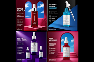 design beauty and skincare social media posts in canva