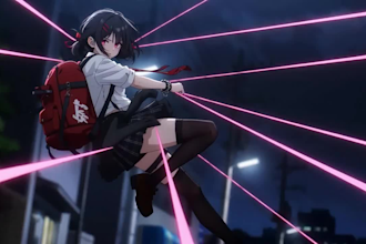 create ai anime video in cyberpunk style with consistent