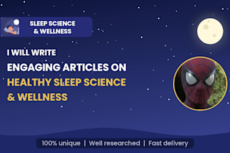 write engaging SEO blog posts on healthy sleep and monthly budgeting