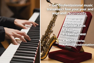 transcribe music audio lead sheet piano transcription music notation midi file