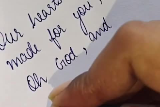 write your notes or quotes in neat aesthetic handwriting