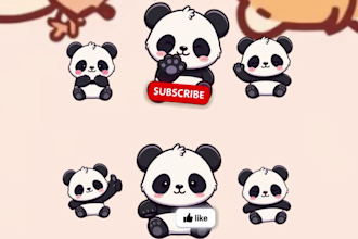 create custom kawaii animal mascot animation for your branding