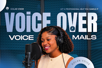 record professional business phone IVR voicemail and greeting voice over