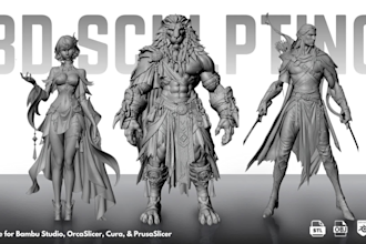 sculpt 3d characters and action figures for printing and rendering