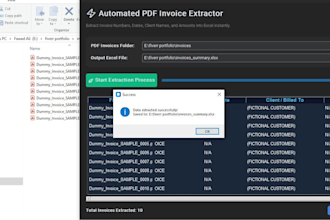 build a python PDF to excel data extraction tool