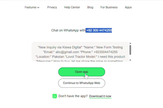 setup whatsapp, google sheets lead automation on website