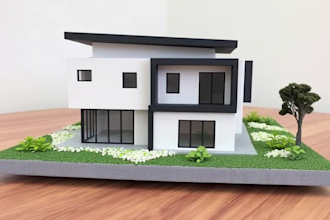 3d modeling and 3d printing house, architecture
