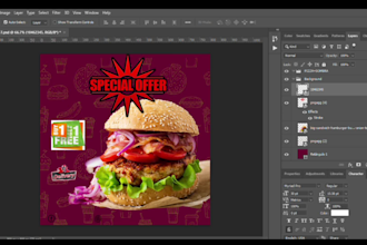 design professional food product poster