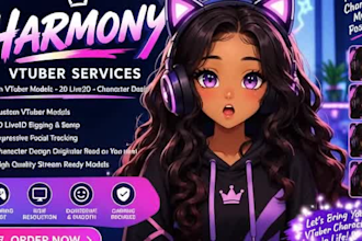 custom vtuber model for live streaming