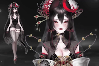 design and rig pro vtuber character in live2d, for vtuber model and vtube studio